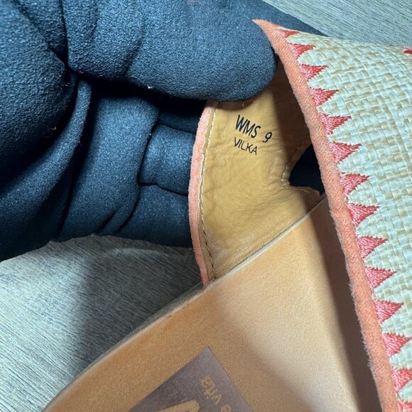 Dolce Vita Vilka Open Toe Wedge Raffia Color Sandals Women's Size 9 - Picture 5 of 7